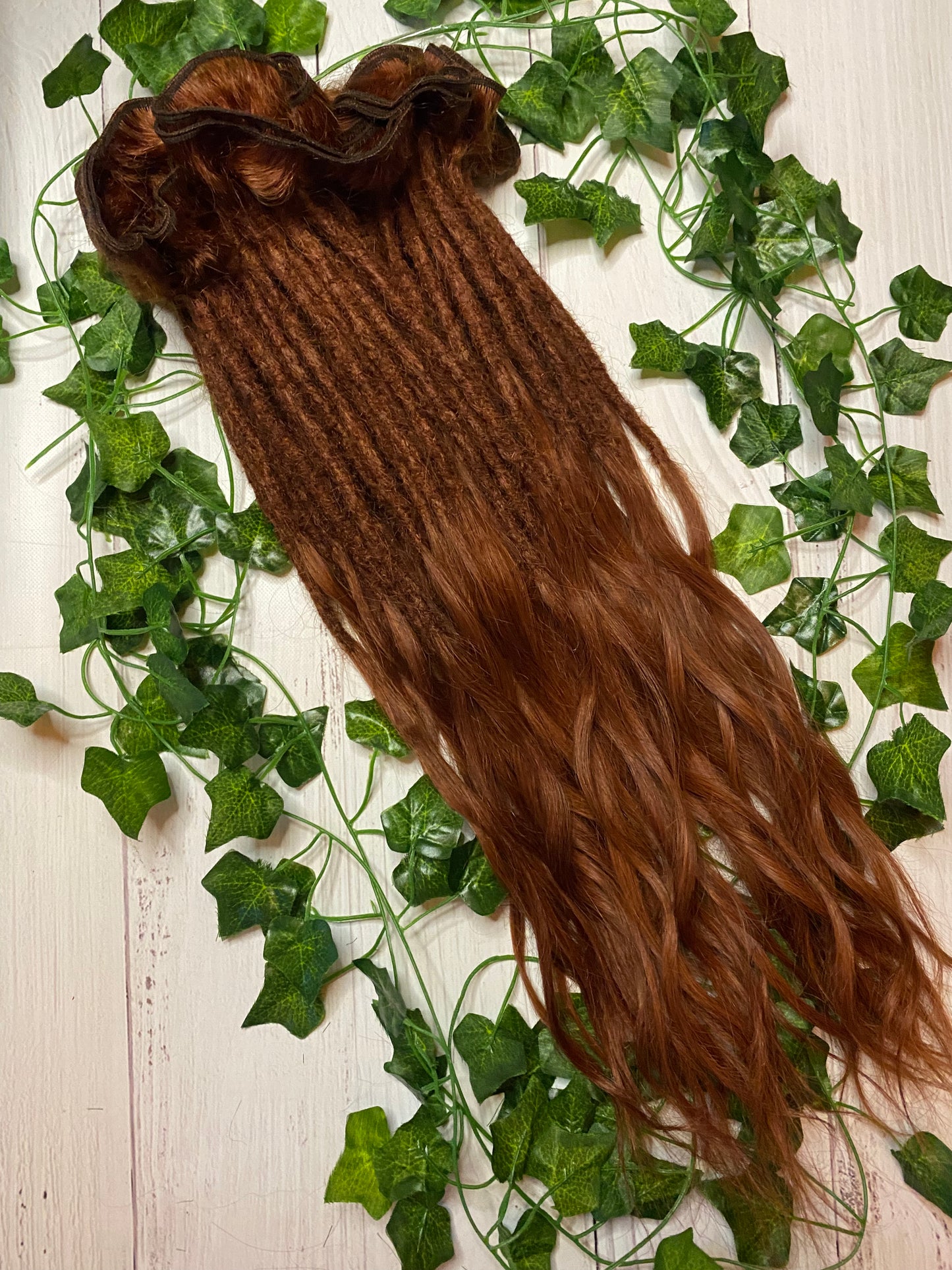 60 Auburn Human Hair Dreadlock Extensions