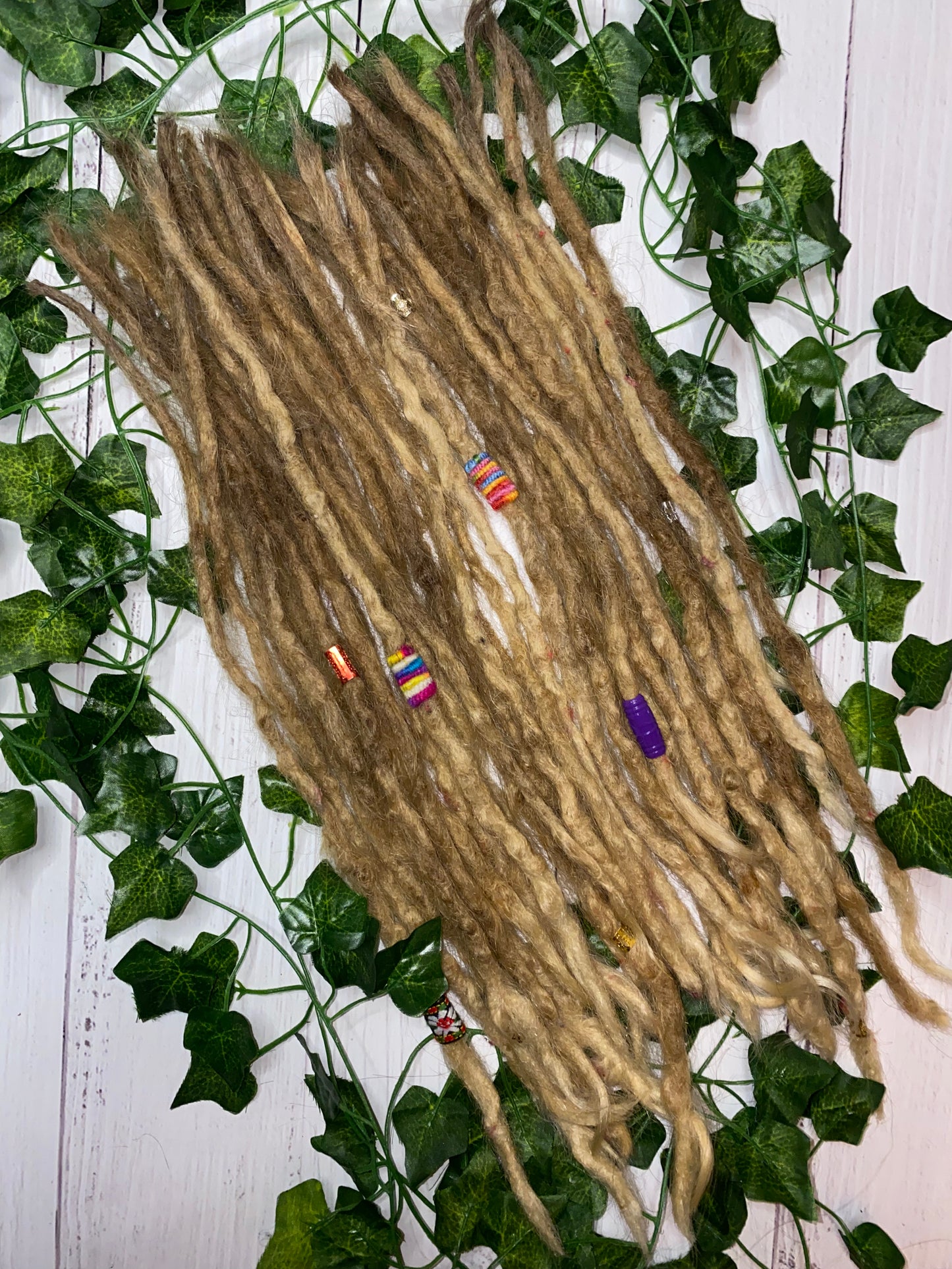 29 Natural Blonde Human Hair Dreadlock Extensions