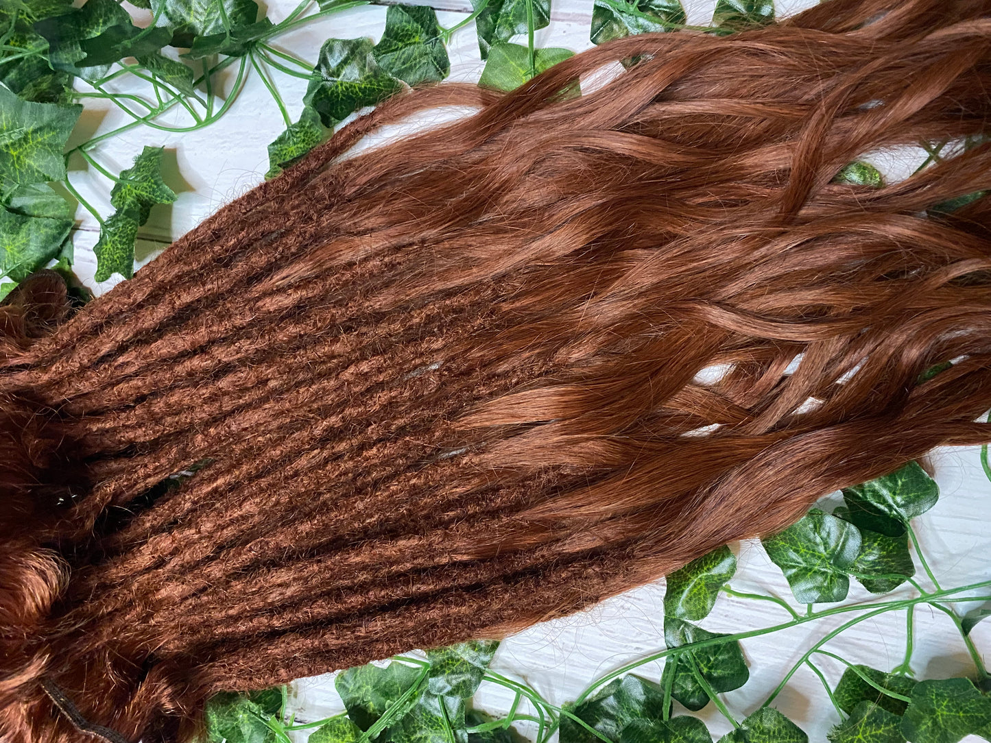 60 Auburn Human Hair Dreadlock Extensions