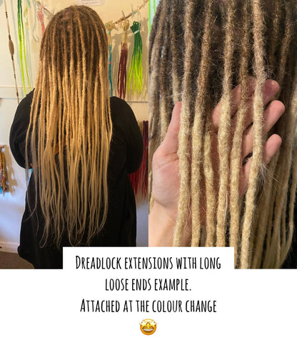 60 Auburn Human Hair Dreadlock Extensions