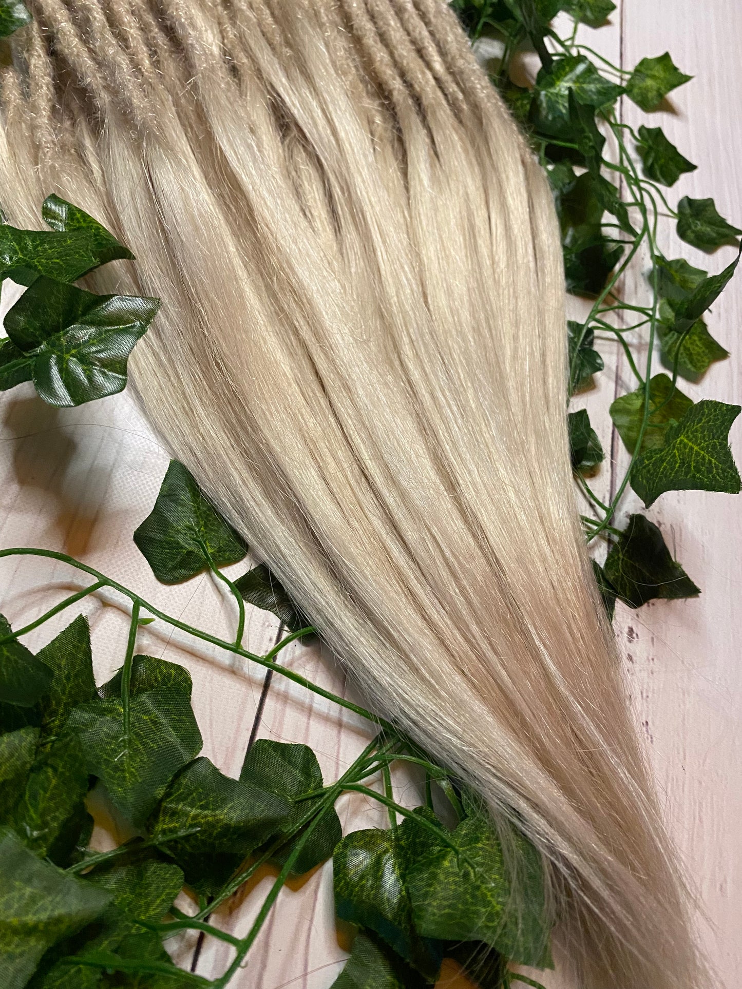 30 Platinum Blonde Human Hair Dreadlock Extensions