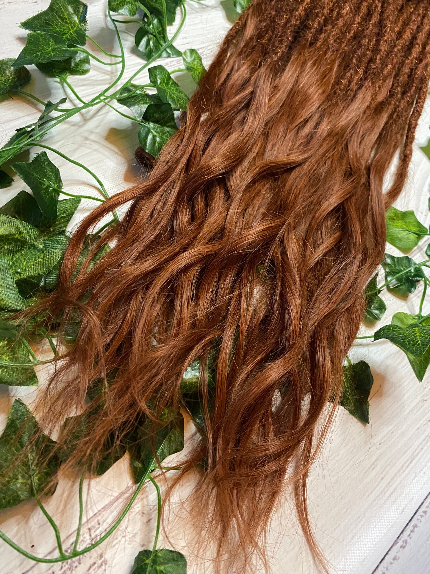 60 Auburn Human Hair Dreadlock Extensions