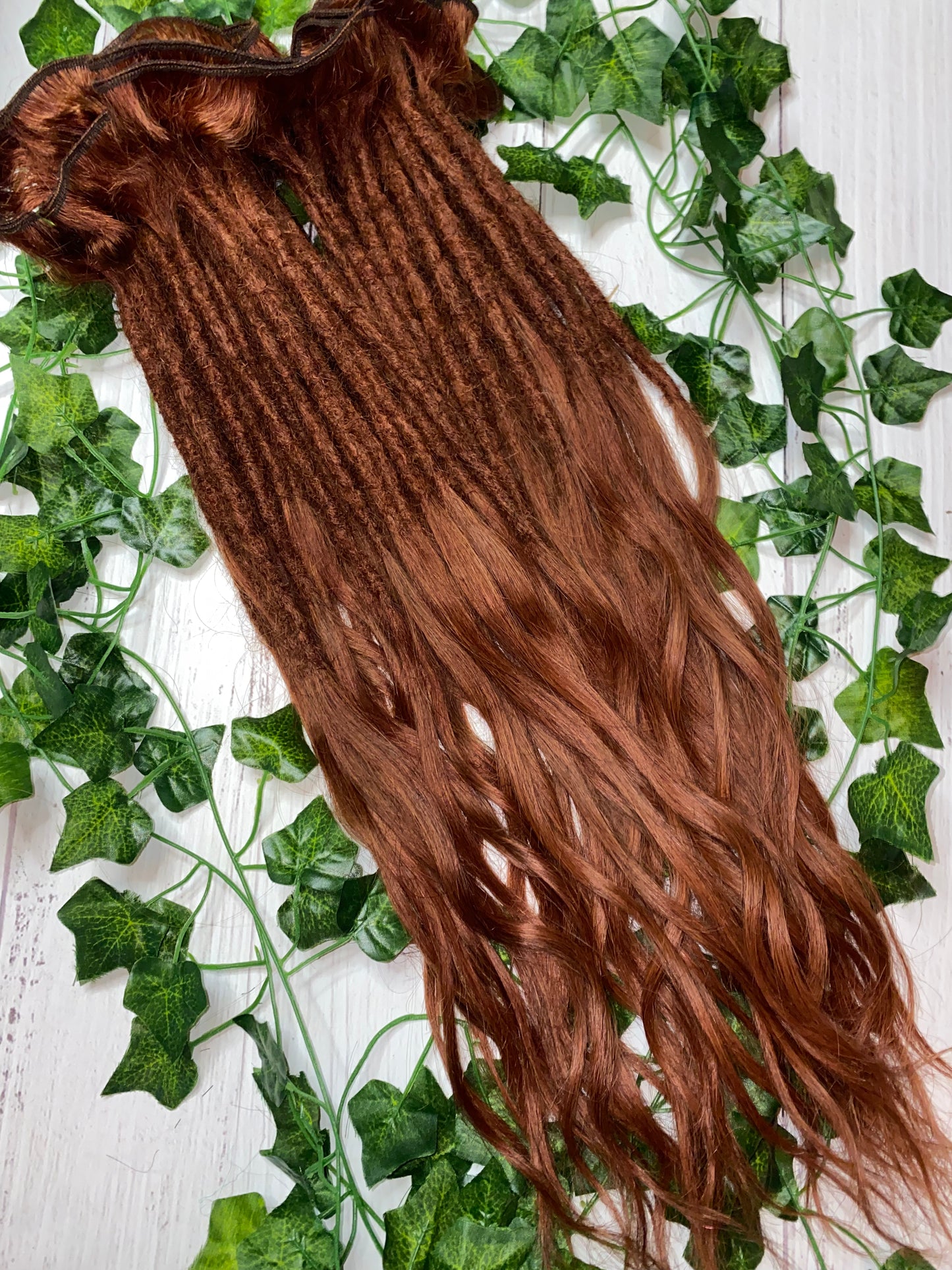 60 Auburn Human Hair Dreadlock Extensions