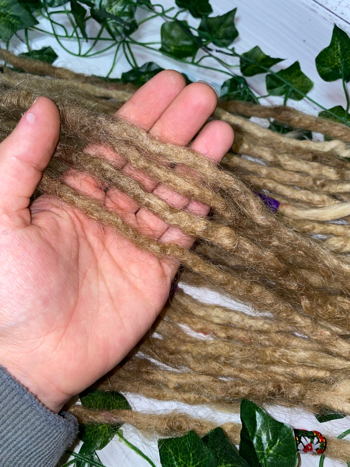 29 Natural Blonde Human Hair Dreadlock Extensions