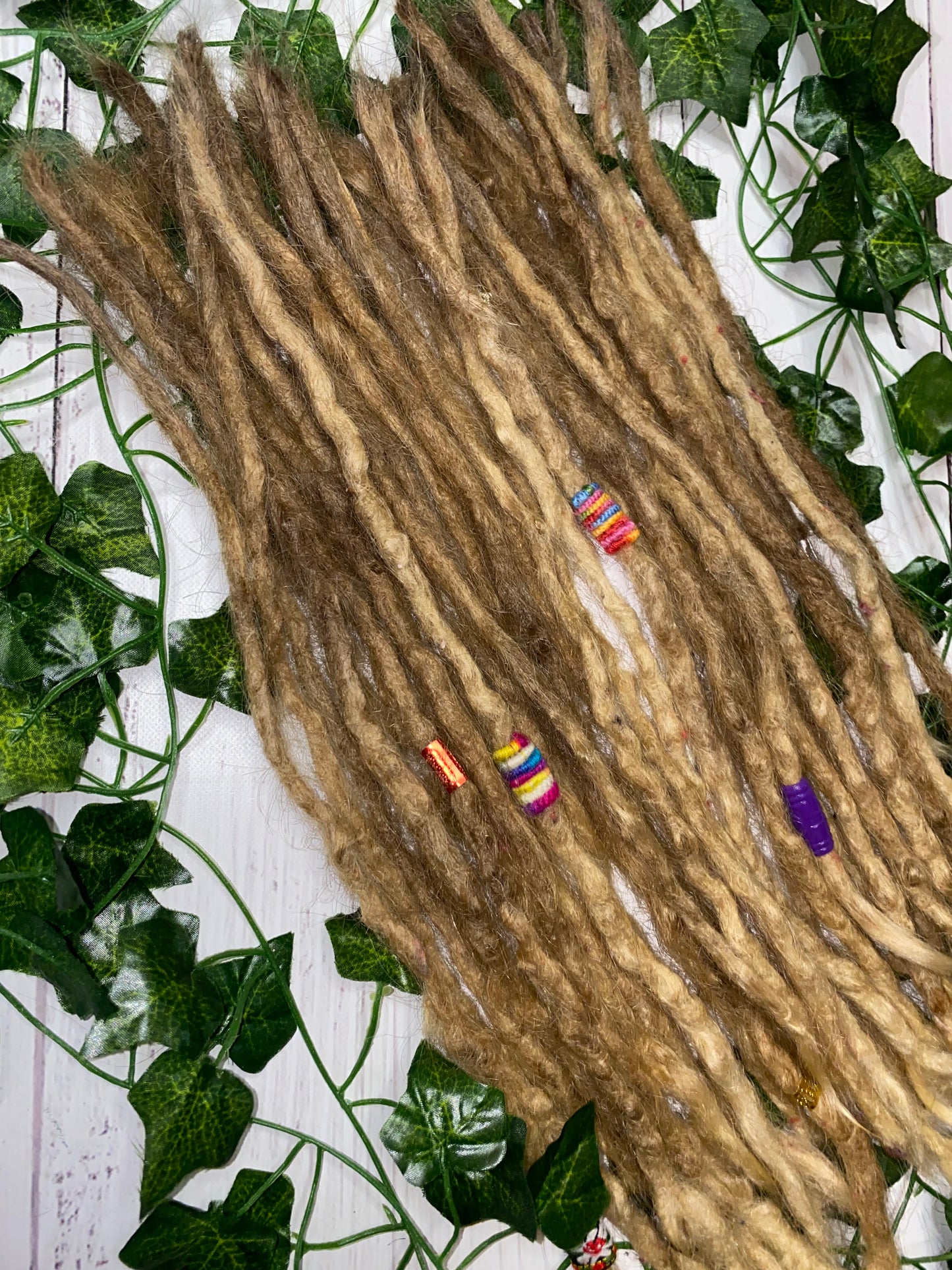 29 Natural Blonde Human Hair Dreadlock Extensions